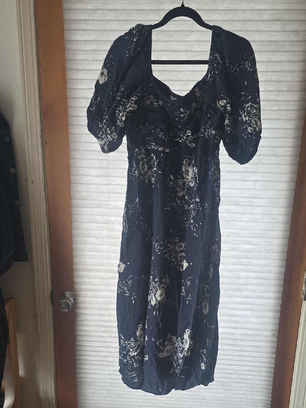 Maurices Navy Blue Floral Midi Dress